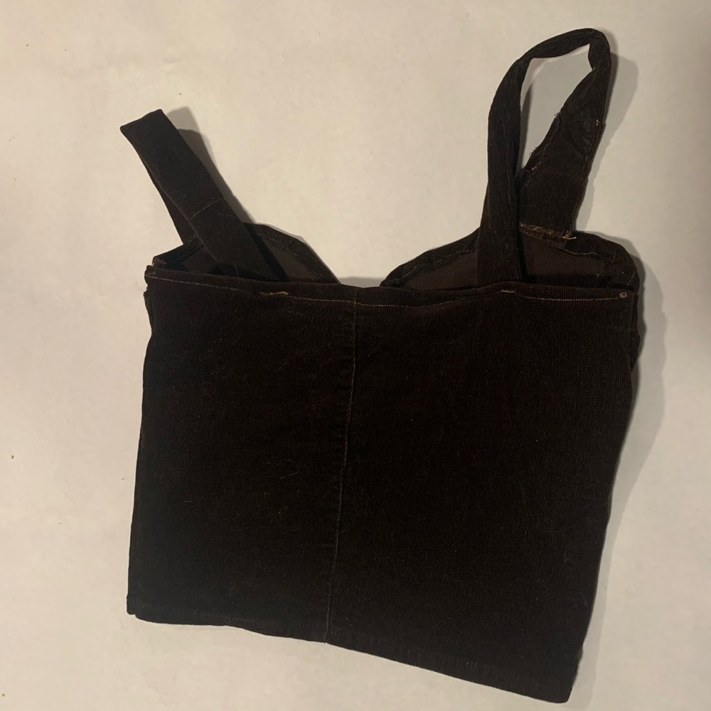 Brown corduroy top, handmade out of chaps pants - Picture 3 of 3